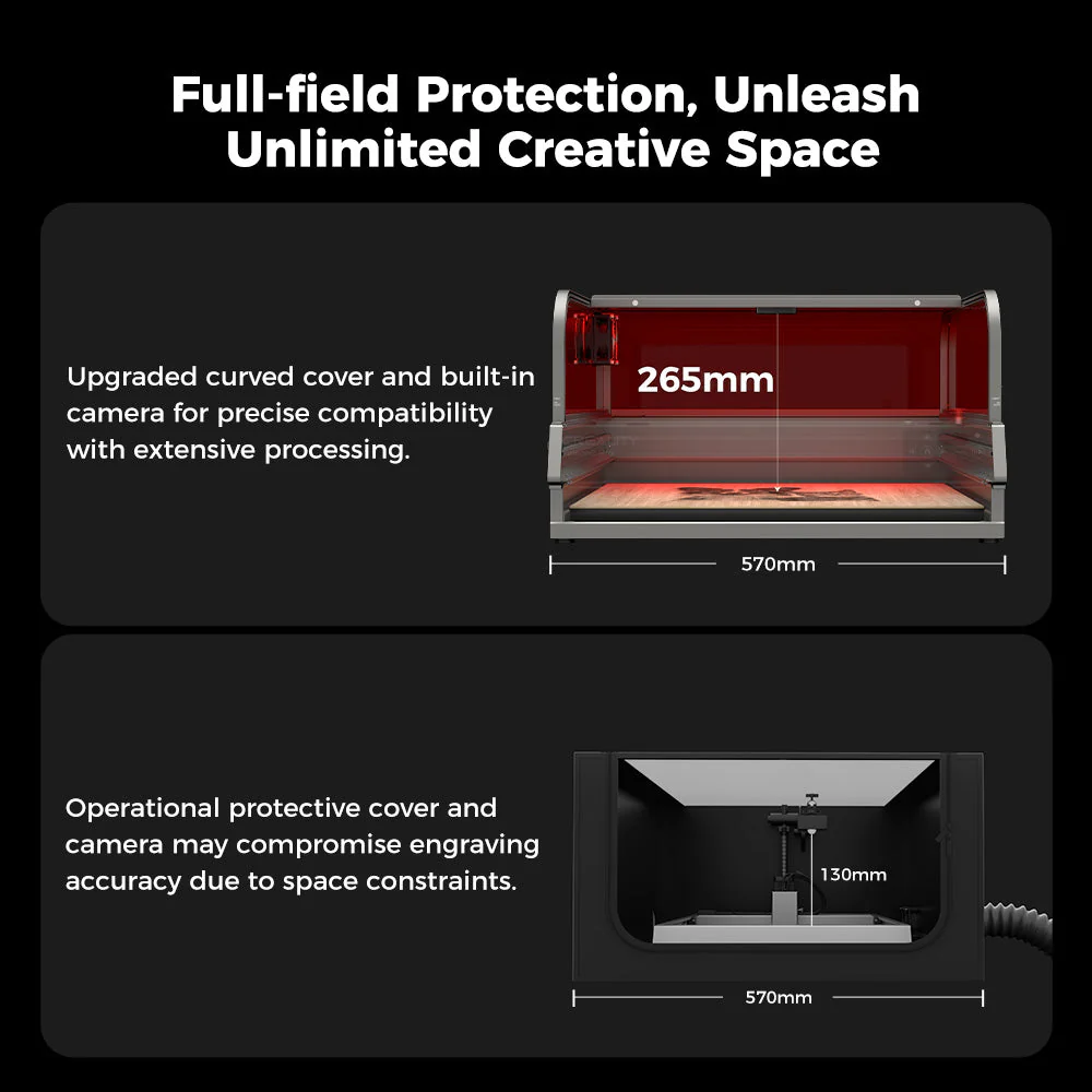 Creality Falcon2 Pro 40W Enclosed Laser Engraver and Cutter + FREE 1.6W Laser Module - Image 7