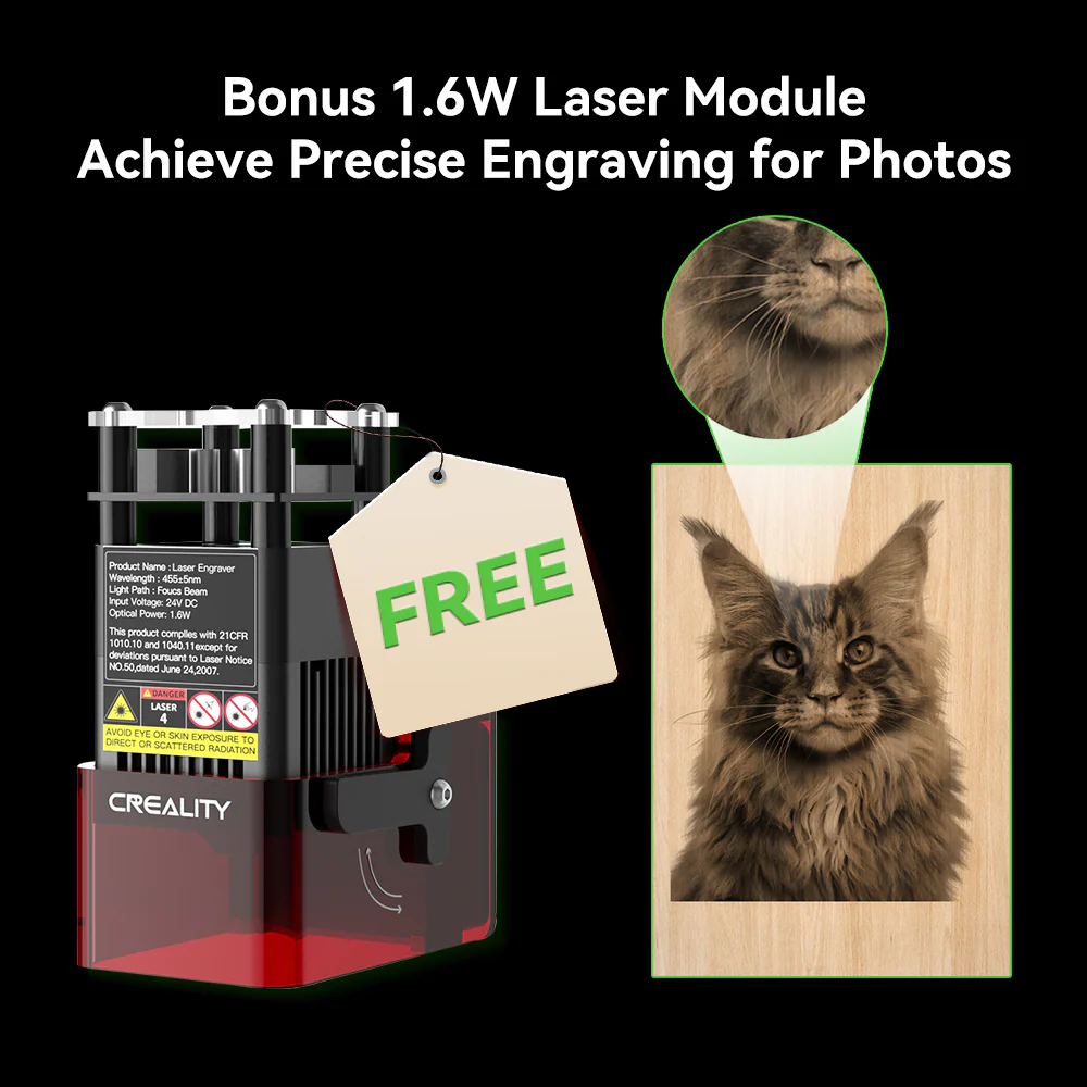 Creality Falcon2 Pro 60W Laser Engraver and Cutter + FREE 1.6W Laser Module - Image 3