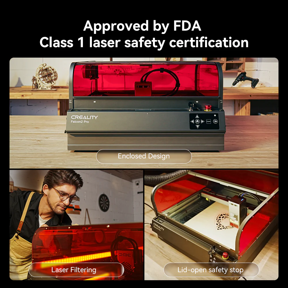 Creality Falcon2 Pro 60W Laser Engraver and Cutter + FREE 1.6W Laser Module - Image 8